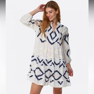 Greek Archaic Kori Rhombus Mini Dress - Size S